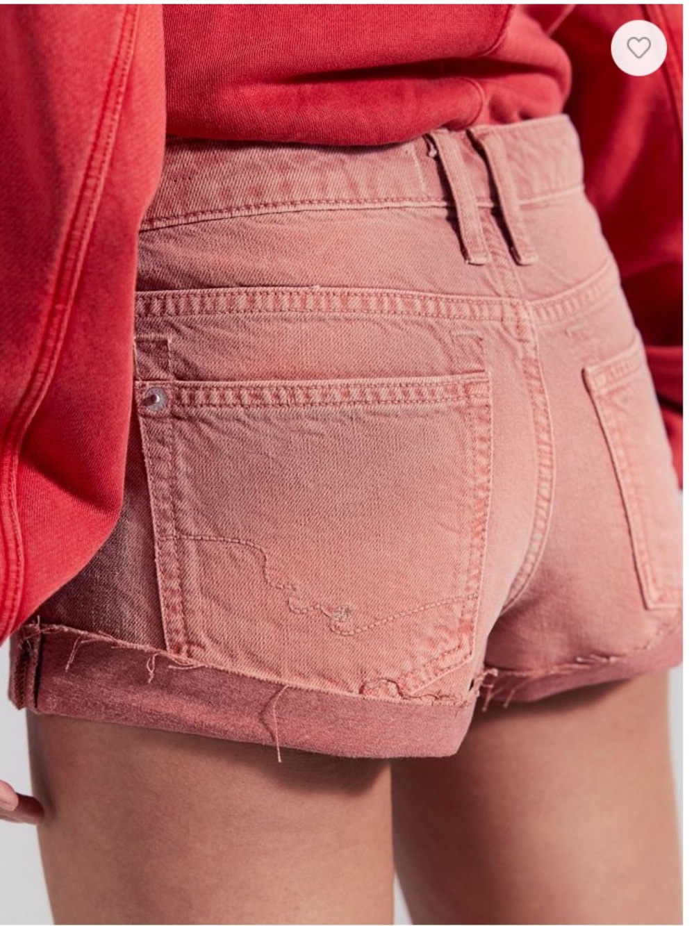 We The Free Rust Pink Denim Jean Shorts - Picture 2 of 6